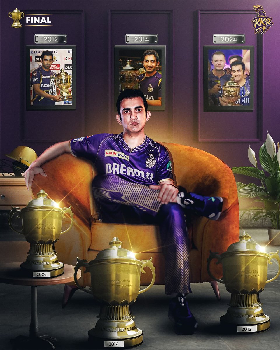 KKR IS GAUTAM GAMBHIR.
GAUTAM GAMBHIR IS KKR.

End of discussion.

Bring Back Gautam.