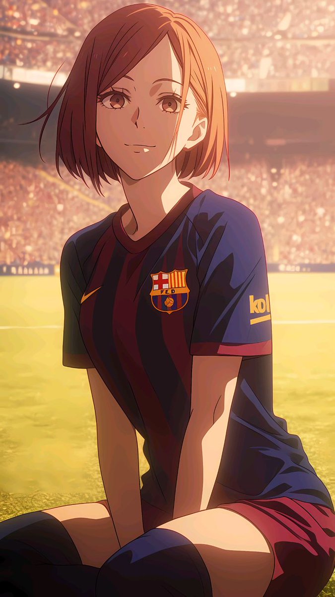 Nobara Kugisaki Supporting Barcelona in Champions League