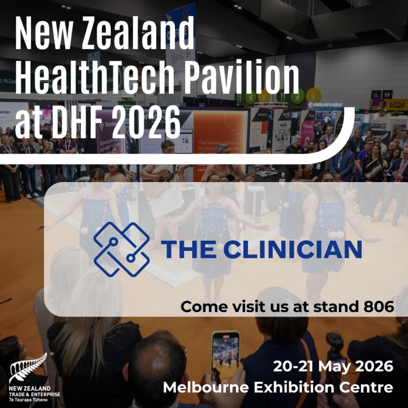 theclinicianpro's tweet photo. We’re excited to share that The Clinician will be attending the Digital Health Festival on 20–21 May at the Melbourne Convention and Exhibition Centre 🇦🇺

Visit us at the New Zealand HealthTech Pavilion (Stand 806), where we’ll be demonstrating how we help global healthcare organisations capture, interpret, and act on patient-reported outcomes and experiences at scale.

If you’re attending, be sure to reach out via LinkedIn or through our website.

#DigitalHealthFestival #HealthcareInnovation #NZTE #NZExports