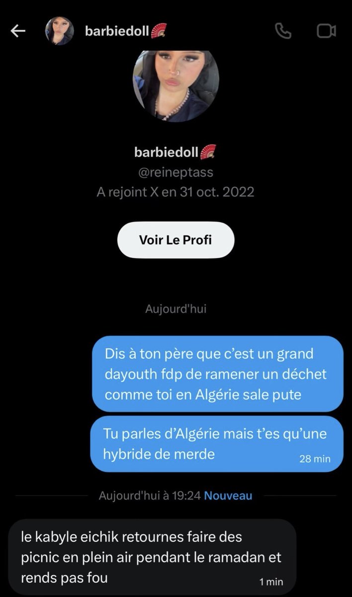 nisrinenaya's tweet photo. À tous les DZ cette pseudo algérienne @reineptass de mère tunisienne insulte les kabyles et les algériens. Elle avait déjà insulté les kabyles et elle déteste les kabyles elle est contre la Kabylie en Algérie 🇩🇿🇩🇿🇩🇿🇩🇿🇩🇿🇩🇿🇩🇿🇩🇿🇩🇿🇩🇿🇩🇿🇩🇿🇩🇿🇩🇿🇩🇿🇩🇿🇩🇿🇩🇿🇩🇿🇩🇿🇩🇿🇩🇿🇩🇿🇩🇿🇩🇿🇩🇿🇩🇿🇩🇿🇩🇿🇩🇿🇩🇿🇩🇿🇩🇿🇩🇿🇩🇿 https://t.co/EyVtSzVQpZ