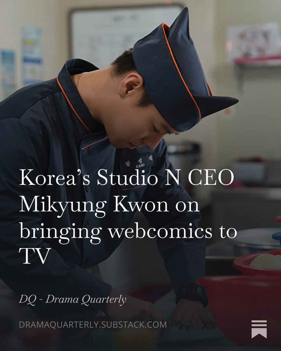 DQDAILY's tweet image. 📺 Following the world premiere of The Legend of Kitchen Soldier, #StudioN CEO Mikyung (Michelle) Kwon speaks to DQ about making the Korean series, its origins as a webcomic and how this source of IP is fuelling a wave of new projects.

👉 Link in the comments...