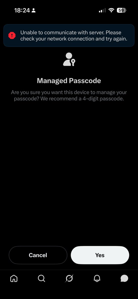 DukeofLancaster's tweet photo. @X is this chat code set up feature broken?  All I get is this message no matter how many times I try to do it (and there’s nothing wrong with my connection 😂) https://t.co/Zv23vSTHoy