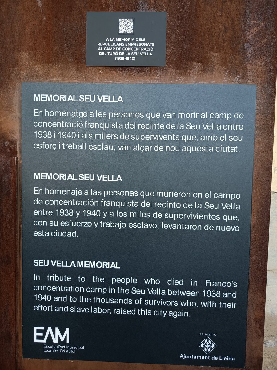 pjuvilla's tweet photo. Gràcies a la feina de la plataforma Lleida 1936 davant la desídia de la Paeria. https://t.co/gl3w9S8ZtT