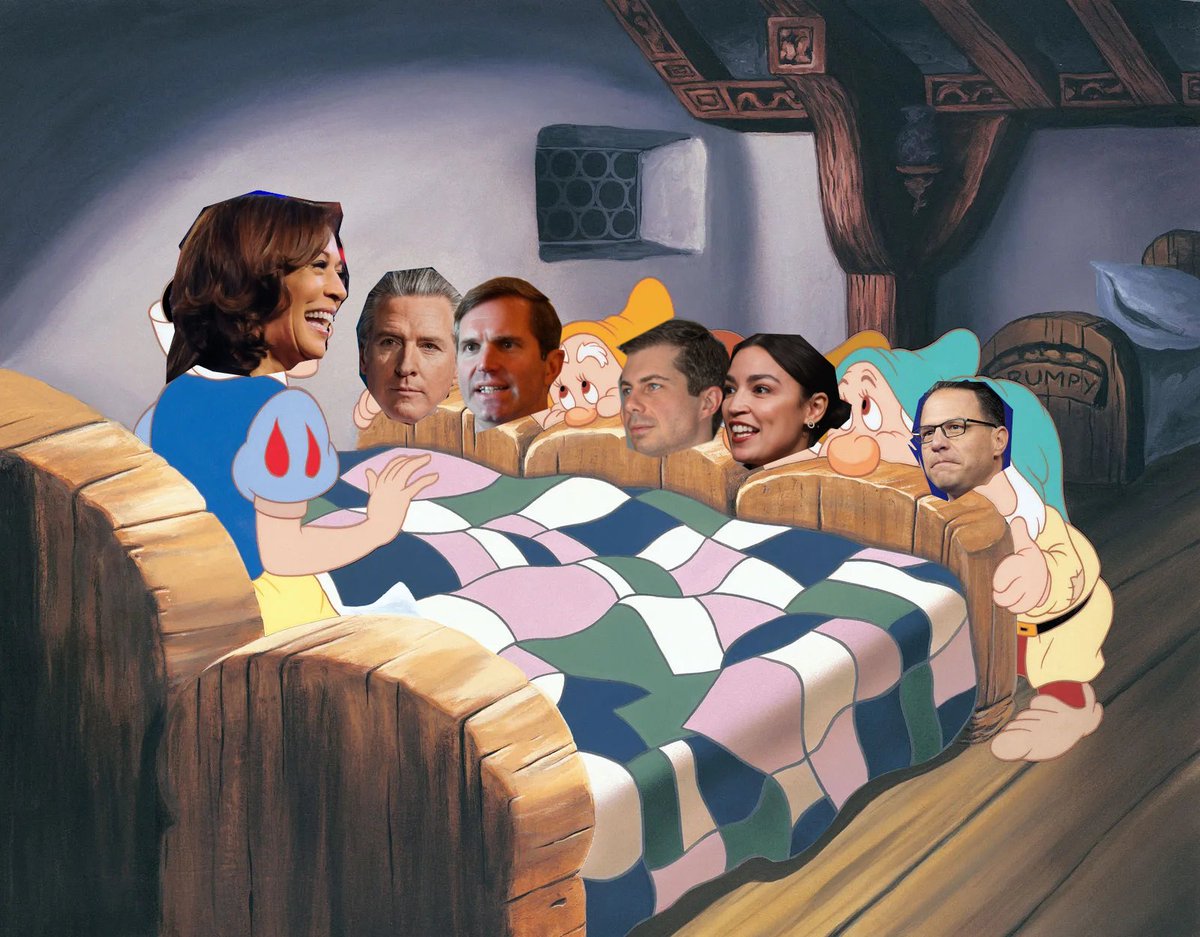 Starring... ... Gavin Newsom as Dopey ... Andy Beshear as Sneezy ...