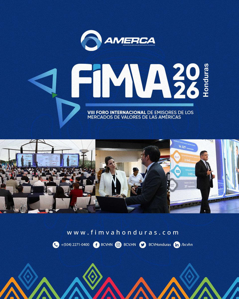 FIMVA 2026 llega a Honduras 🇭🇳
Un espacio clave para conocer cómo el mercado de valores impulsa proyectos reales en la región.
🔗 Lee más: tinyurl.com/27daj2u2