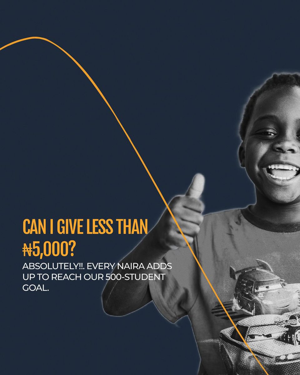 ChildrendayCD's tweet photo. We’re halfway through April and the goal is still 500 children . Read our FAQ, clear your mind, and let’s make this children’s day memorable.💛💙

Moniepoint | 8161272813 | Sulaimon Fathia https://t.co/VmrBvSN5kA