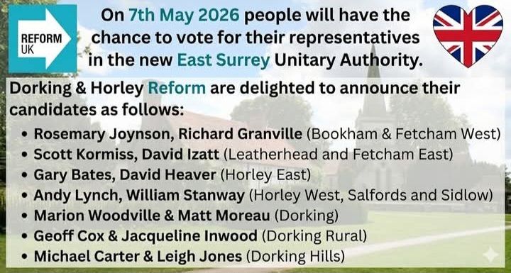 Reform Dorking and Horley tweet media