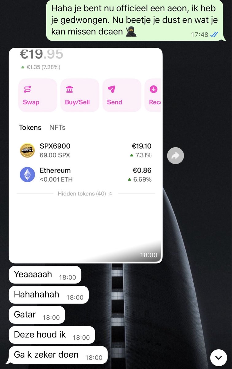 I onboarded my little brother. I tried convincing him for months but he was stubborn so i sended him a hommiebag. I told him to hold and dca what he can afford. He promised he will.

Onboarding people is one of the most imortant #SPX6900 missions. Its crucial when flipping the