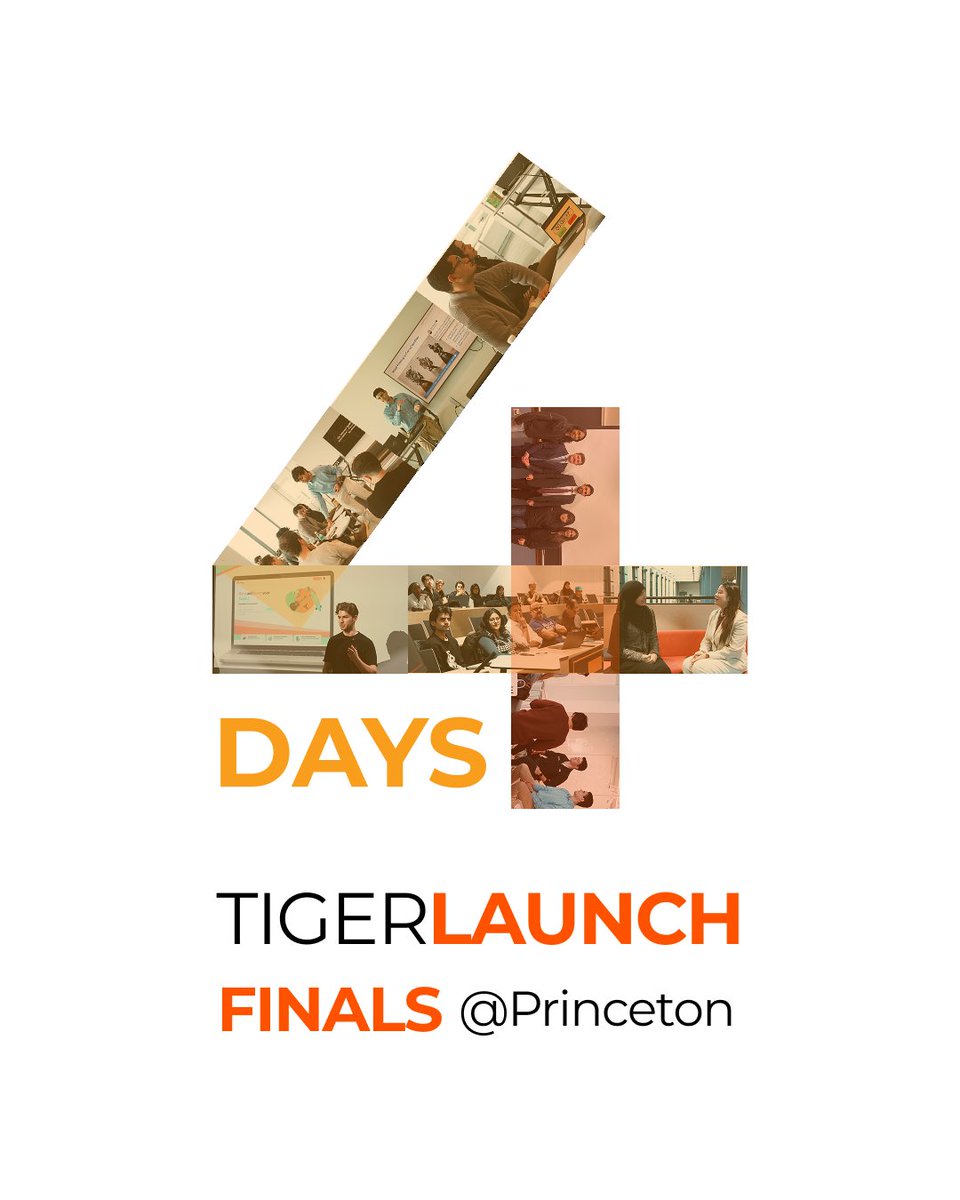 TigerLaunch's tweet photo. ⏰ Only 4 days left until TigerLaunch 2026 Finals! ⏰

Come check out our regional finalist pitch from 10 AM – 4 PM on April 18th at A71 in the Louis A. Simpson Building at Princeton. We’d love to see you there!

#tigerlaunch #princeton #entrepreneurship #startup #studentfounders https://t.co/MjmDYkX0IR