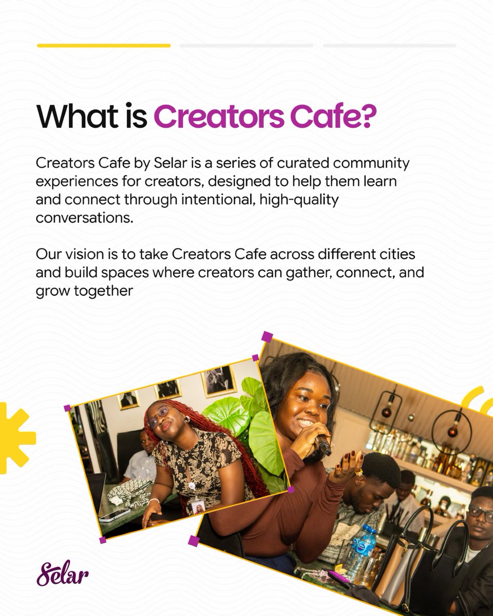 tryselar's tweet photo. Introducing Creators Cafe, a new kind of creator experience by yours truly. 🥳💜 https://t.co/rWD4ZLUJ6C