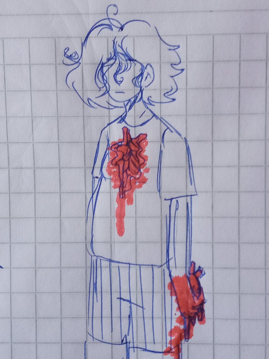 He revivido una wawa vieja para sobrevivir al bloqueo creativo y emocional, saluden a kaos, mis antiguos oc murieron por el bien de la trama 
#tengohambre #dibujo
