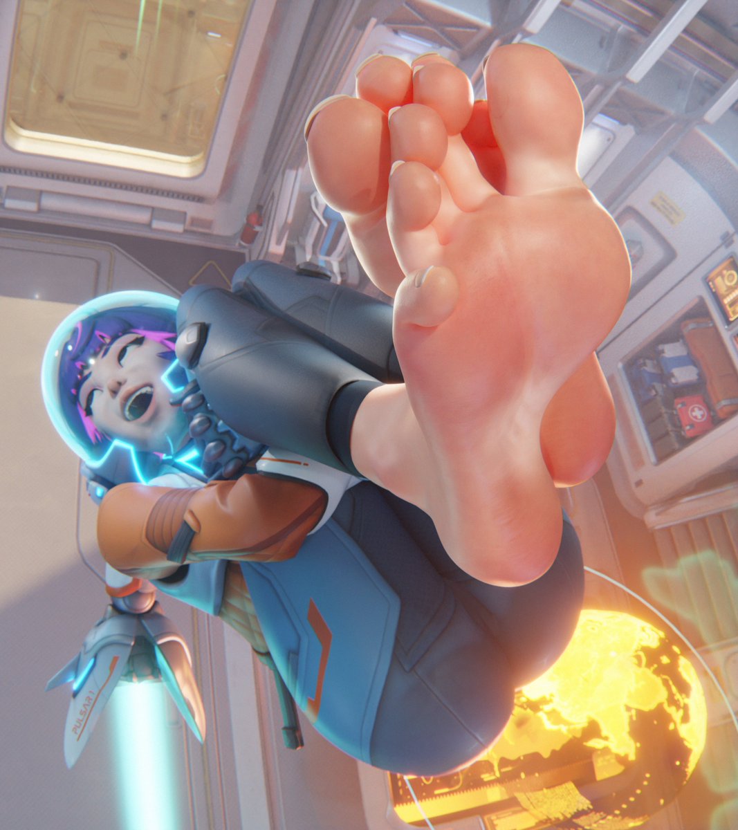 SyclopsNSFW's tweet photo. Juno goofing off before the match starts!

#Overwatch #Overwatch2 #JunoOverwatch2 #Juno https://t.co/HwMDkw05wl
