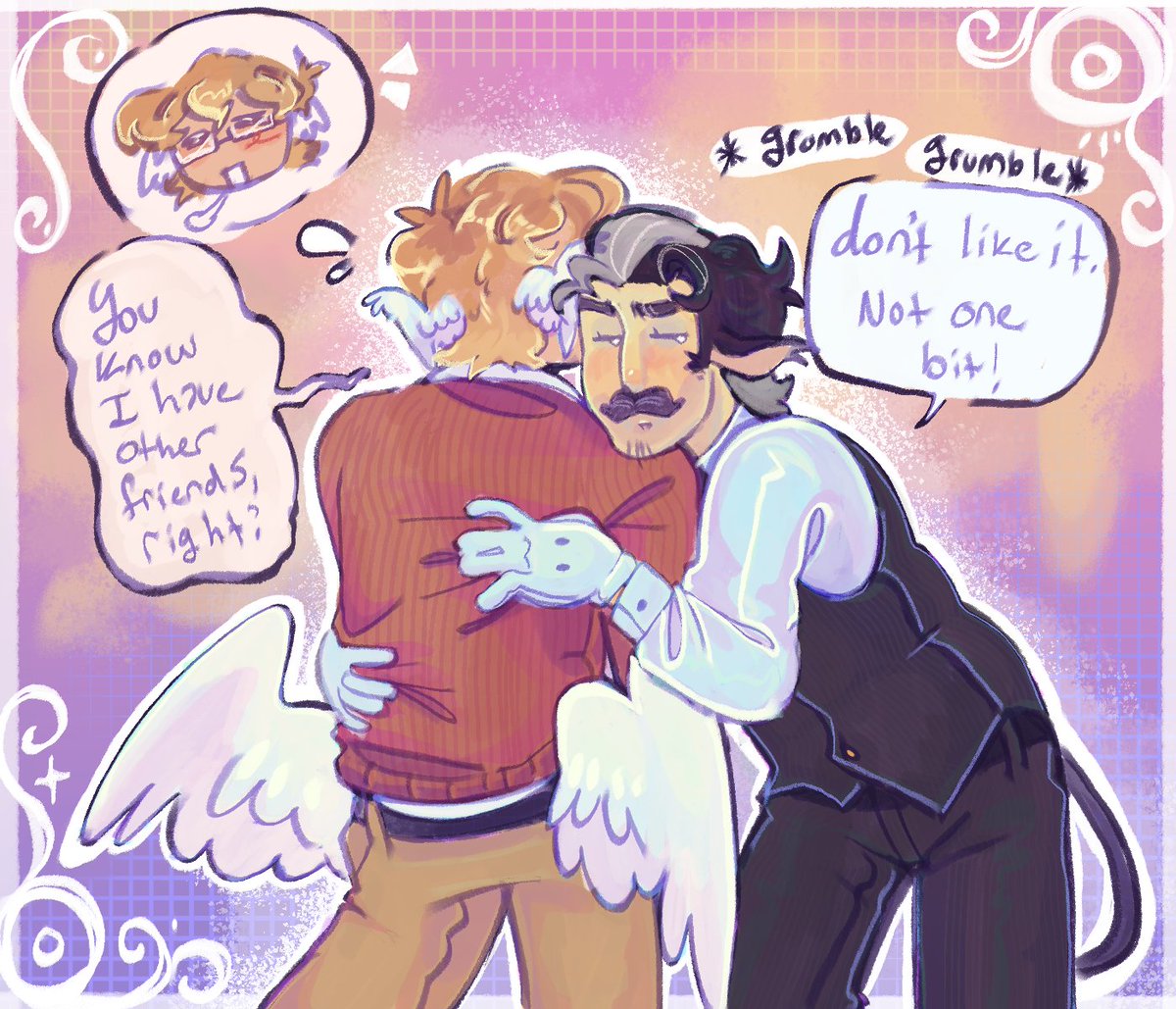 SaberStarart's tweet image. Better late than never! Happy grumbo week to those who celebrate. Day two!

#grumboweek2026 #hermitshipping #grumbo