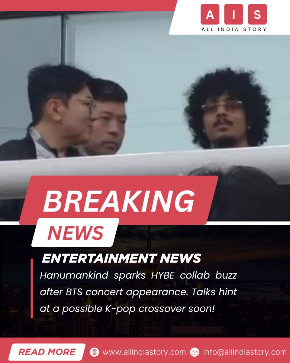 allindiastory's tweet image. Hanumankind sparks HYBE collab buzz after BTS concert appearance. Talks hint at a possible K-pop crossover soon! #allindiastory #Hanumankind #BTS #HYBE #MusicNews #Kpop

allindiastory.com/hanumankind-hy…