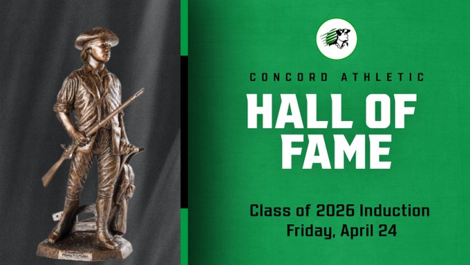 cminutemen's tweet photo. The 2026 Concord Athletic Hall of Fame Induction will take place on Friday, April 24. Tickets are available in the Athletic Office through April 20.

2026 inductees:
Jenny Ball Bauer 
Dairese Gary 
Dave Juday 
Dr. Seth Molnar 
Dan Ogle  

Details here: https://t.co/5OmImU7COe https://t.co/z2kqPqgfte