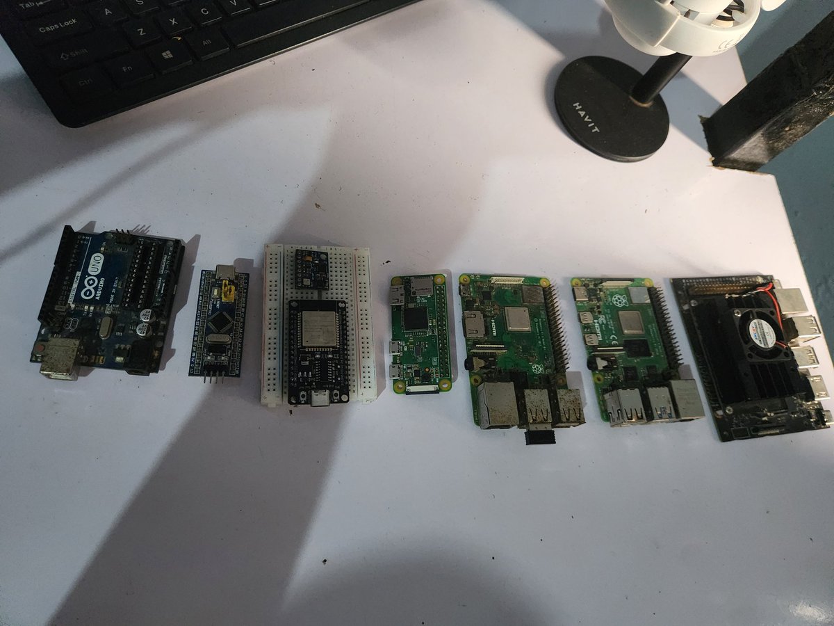 Tripleace_Ade's tweet image. Which of these boards have you used. Which is your favorite and why? For me its the ESP32 because It has enough GPIOs and WiFi. Does most of what I need since I prefer low power solutions. #EleccionesPerú2026 #hardware @Thehard_guild @rosorg @esp32com @tomshardware #embedded