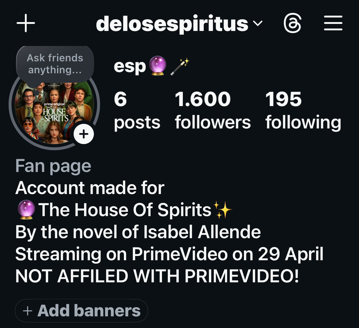 You can follow me on my Instagram account for the serie, house of spirits (delosespiritus) ,tomorrow I’m gonna post everything💜