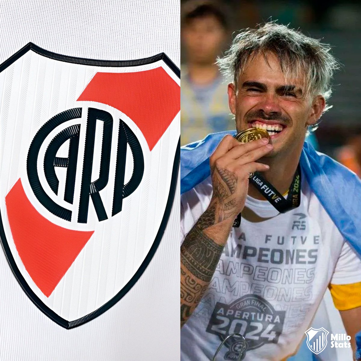 StatsMillo's tweet photo. ‼️ “YO QUERÍA JUGAR CON RIVER PORQUE ESTÁN EN PLENA REESTRUCTURACIÓN”

🎙️ Lucas Bruera 🇦🇷, arquero de Carabobo 🇻🇪, sobre la actualidad de River, el partido de mañana y el grupo de la Copa Sudamericana para @DiarioOle 

“River está lleno de cracks, repleto de cracks pero está en plena reestructuración

Recién se va Gallardo, recién llega Coudet, muchos jugadores que venían jugando no están jugando

Todo esto que te estoy diciendo son ínfimas diferencias porque claramente River como tal es un equipo top a nivel latinoamericano. Simplemente por estas cosas que te digo hubiera preferido este grupo, si tenía que elegir”