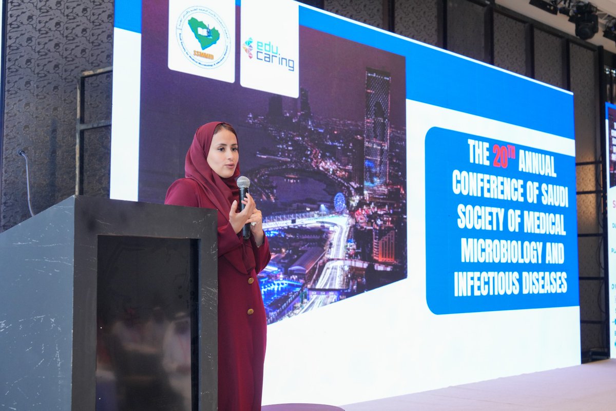 RoaaS4's tweet photo. It was a great opportunity to share my experience in HIV care at the 20th Conference of the Saudi Society of Medical Microbiology and Infectious Diseases, focusing on optimizing treatment through two-drug therapy and highlighting real-world challenges we face in clinical practice—particularly late presentation and the need for individualized, patient-centered care.
What made this session truly valuable was the rich discussion and exchange of perspectives among colleagues who are equally passionate about advancing infectious diseases care in our region.
Sharing experiences is not just about presenting data—it’s about learning from each other, reflecting on our practice, and continuously improving patient outcomes.
Grateful for the engagement, insightful questions, and the commitment of our community to move HIV care forward in Saudi Arabia.
#SSMMID #InfectiousDiseases #HIVCare #MedicalEducation #PatientCenteredCare