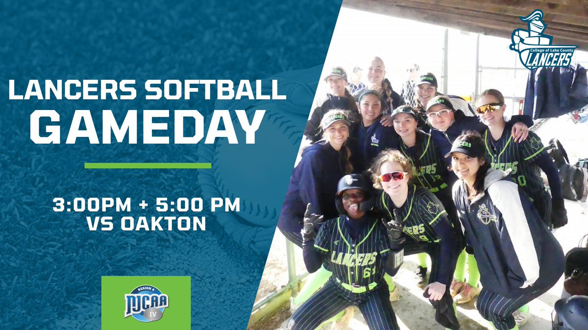 CLC_Softball's tweet photo. ITS GAMEDAY💚

🗓️ April 14, 2026
📍308 Patriot Way, Vernon Hills, IL 
🕕 3:00 PM + 5:00 PM vs Oakton
📺 Follow the live stream on Game Changer @ College of Lake County

#lancersoftball https://t.co/jc5K8soNvl