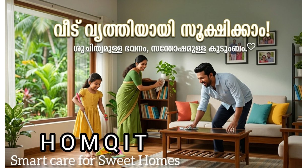 HOMQIT's tweet photo. "വീട് എപ്പോഴും വൃത്തിയായി സൂക്ഷിക്കാൻ പ്രയാസമാണോ?
#HomQit #HomeCleaningTips #KeralaHome #CleaningHacks #MalayalamTips #HomeMaintenance #CleanHomeHappyHome #InteriorCleaning #OrganizedHome #declutteringtips https://t.co/0JHsRR6f09
