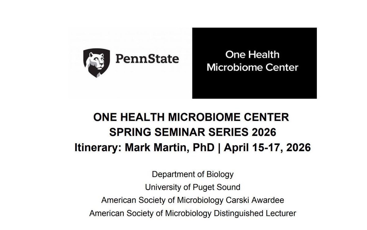 markowenmartin's tweet photo. Such an honor to be invited to Penn State to share my many #MicrobialEnthusiasm.  Short trip (tomorrow -  Friday), but a #LuxArt session and seminar to present, and people with whom to share #OMG and #WTM.  I am grateful to @Symbionticism and the @PSUmBiome for the invitation. https://t.co/j0gKY0UMnf