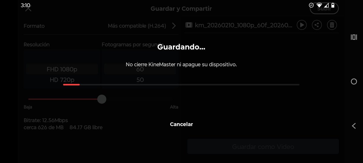 Guardando para subirlo