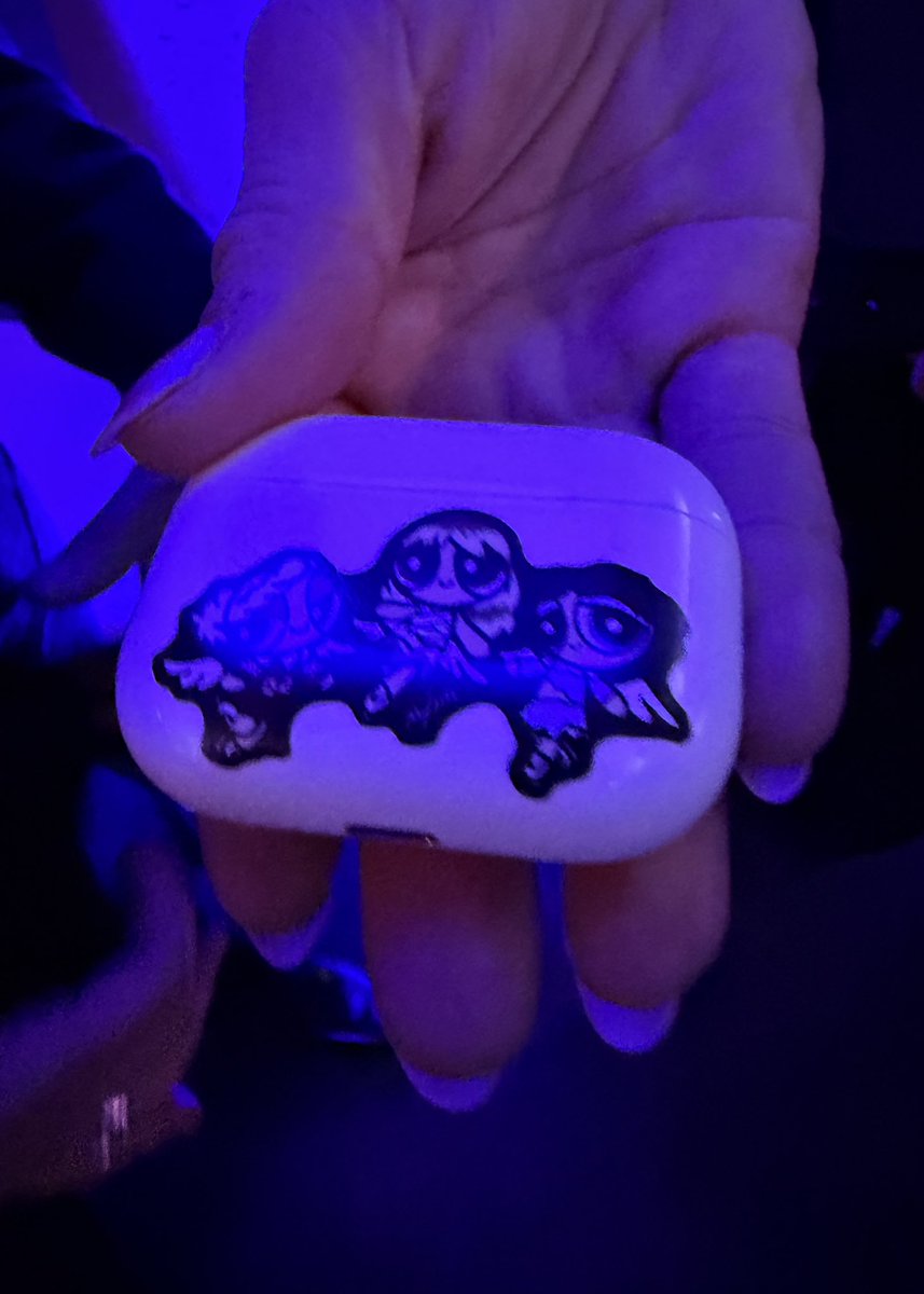 rockerskating's tweet image. I forgot to post this from the banquet - Amber Glenn was showing me these Amber-Alysa-Isabeau stickers that she had made. They might (?) be around during SOI (The reflection is from the indoor lighting)
