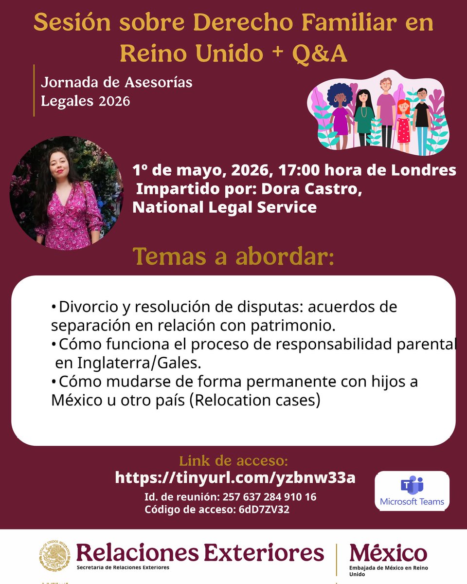 redglobalmxUK's tweet photo. ¿Vives en UK y tienes dudas sobre tu estatus migratorio, tus derechos laborales o trámites familiares? 🇬🇧 Estar bien informado es tu mejor defensa. Para ayudarte, la @EmbamexRU organiza la "Jornada de Asesorías Legales 2026" con abogados expertos. 👇🧵 https://t.co/nO43y7BO7t