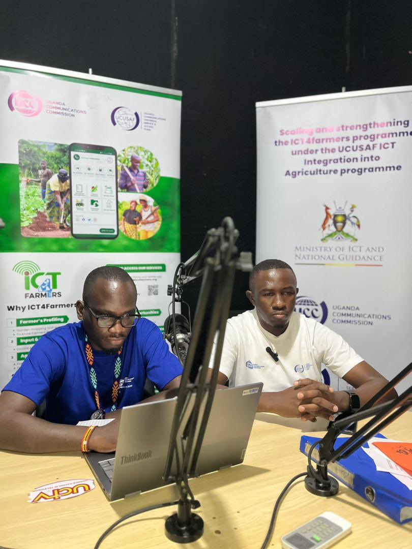 ict4farmers's tweet photo. This evening, our team went live on Etoil A Karamoja 92.7FM to raise awareness about digital solutions for farmers. The talk show is part of our strategy to equip farmers with practical tools to improve productivity and livelihoods. @MoICT_Ug @UCC_Official @UCC_ED 

#ICT4Farmers https://t.co/MlJpBuAdzi