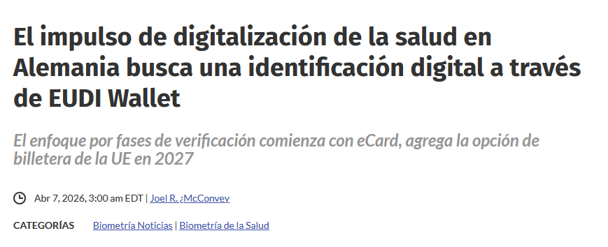 ⚠️OFICIAL | Alemania está acelerando la digitalización de su sistema sanitario y el cambio más importante es que el acceso a la sanidad dependerá cada vez más de una identidad digital obligatoria‼️

A partir de 2027, los ciudadanos podrán identificarse para gestionar su salud