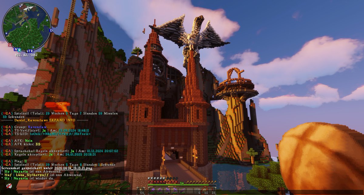 dk_ravenclaw's tweet photo. Ich habe 29 Wochen 5 Tage und 8 Stunden  oder anders gesagt 5000h Spielzeit auf dem LBAH Server 😅 https://t.co/UB5EVGOa3l