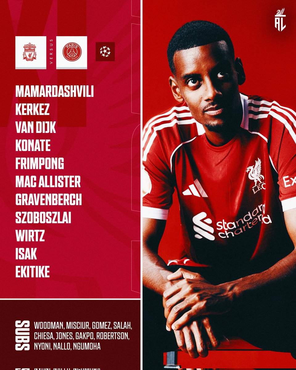 AnythingLFC_'s tweet image. TEAM NEWS: Liverpool vs PSG ⤵️ #lfc