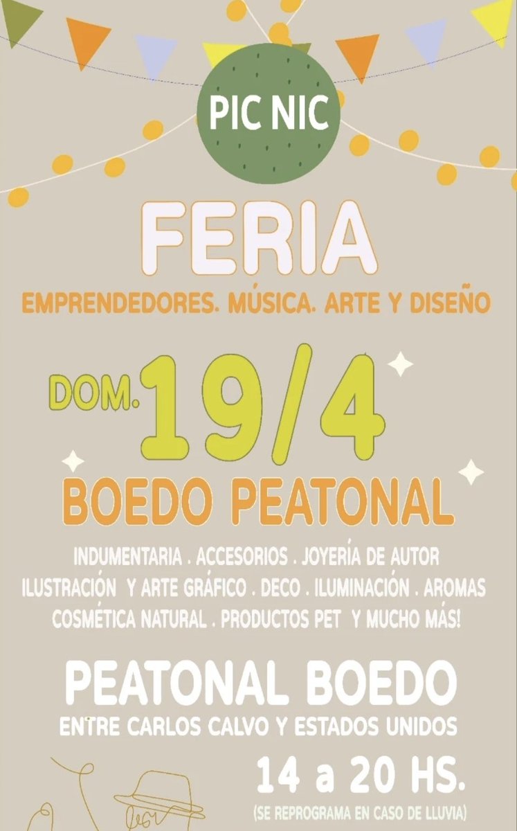 CrisoldeSabores's tweet photo. 📅 Agenda de ferias – Del 13 al 19 de abril

📍 Jueves 16 Sabe la Tierra – Microcentro
Diagonal Norte y Florida
🕙 10 a 18 hs

📍 Domingo 19 PICNIC – Festival de emprendedores
Av. Boedo peatonal, Boedo
🕑 14 a 20 hs

🌿 Vamos a estar con todos los productos de Crisol de Sabores. https://t.co/VvrHpV3iyy