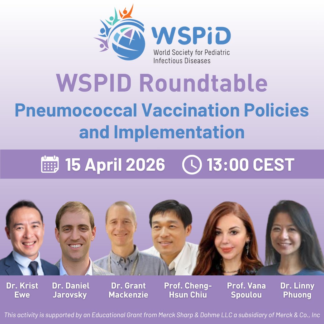 WSPID's tweet photo. 🚨 Last Call!
How do we turn #Pneumococcal #Vaccination policy into real-world protection for children?

📆 15 April 2026 at 13:00 CEST
👉 REGISTER NOW: https://t.co/1VzBO4zH5M

Supported by an Educational Grant from Merck Sharp &amp; Dohme LLC a subsidiary of Merck &amp; Co., Inc https://t.co/Et8kXZa88g