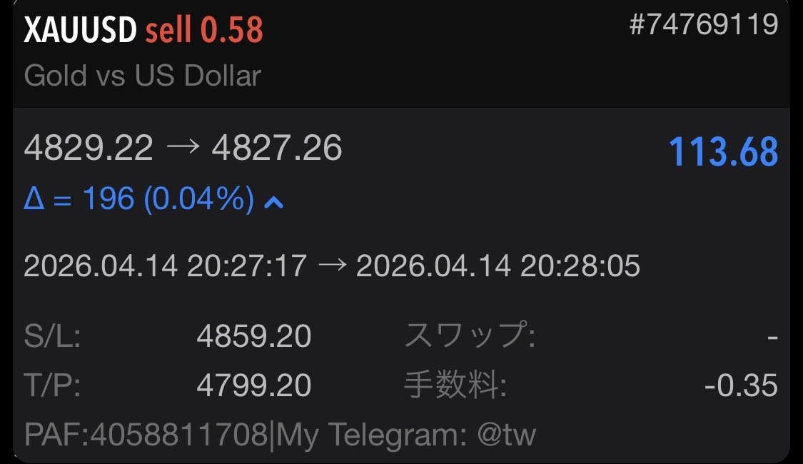 Arato_AlgoAsset's tweet photo. 取引速報

#EA #GoldWave #ドル口座 https://t.co/pb32tFX3Hg