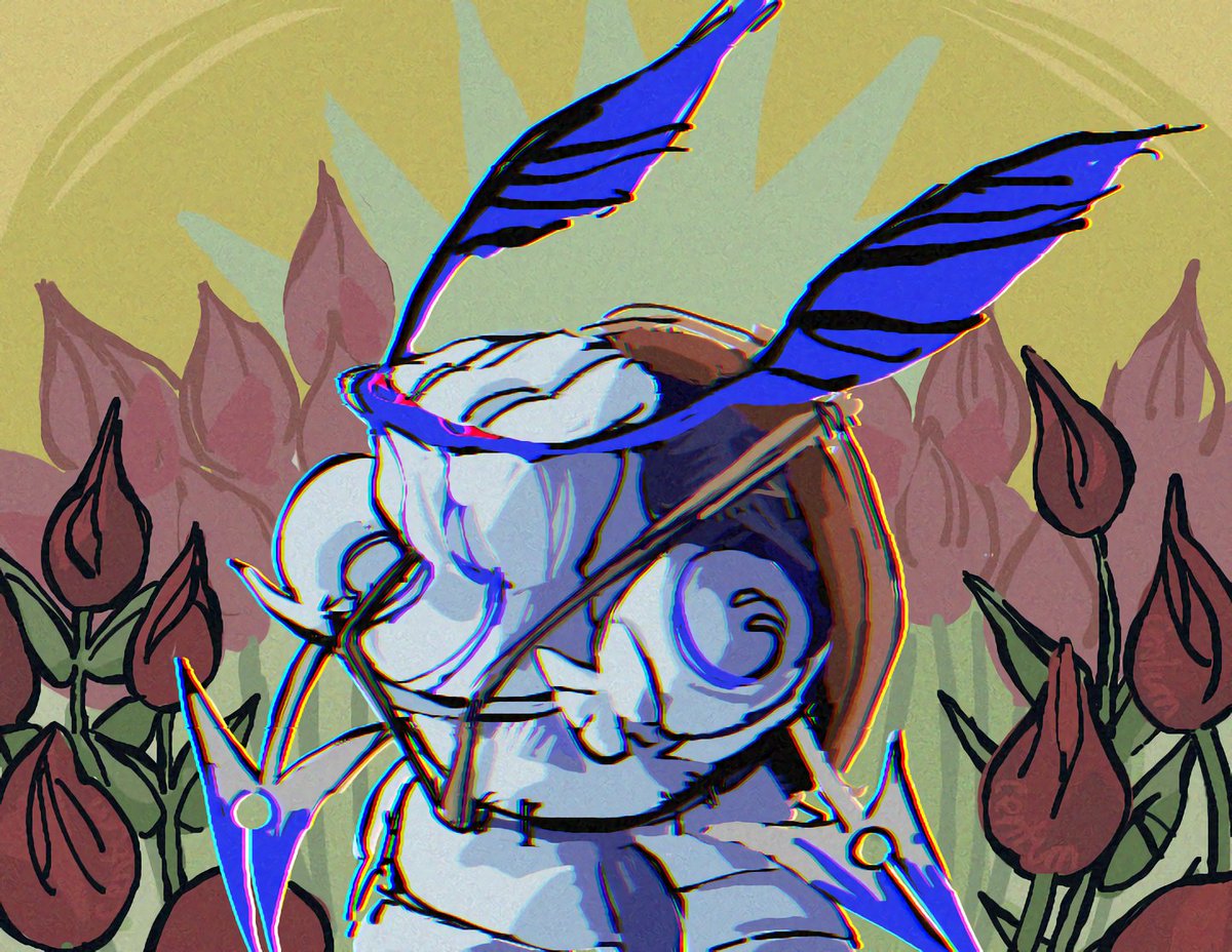 Colbalt frolicking through the flowers 🌺🌹 
#oc 
#ocart