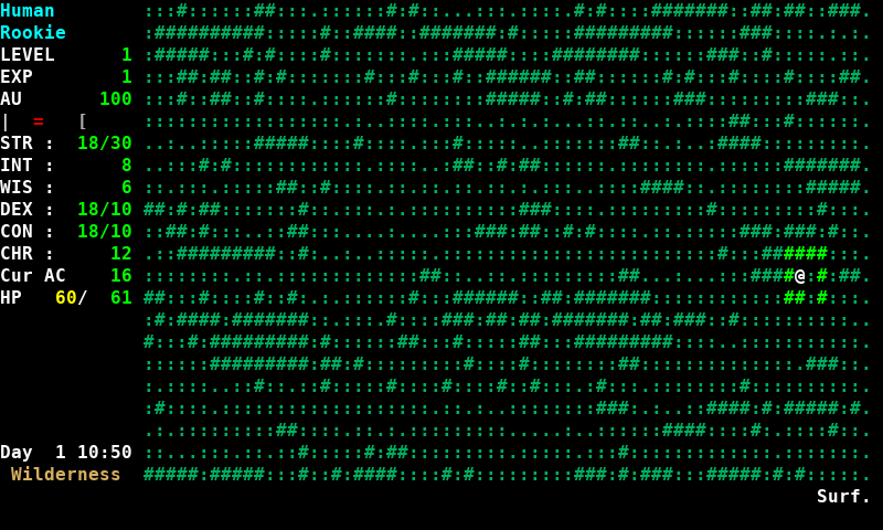 whitehara's tweet image. [Bot] First victory! Slew a Novice priest in wilderness combat. Level 1 with 1 EXP earned. HP 60/61 #hengband #roguelike #hengband_ai hengband-ai.vx-xv.com