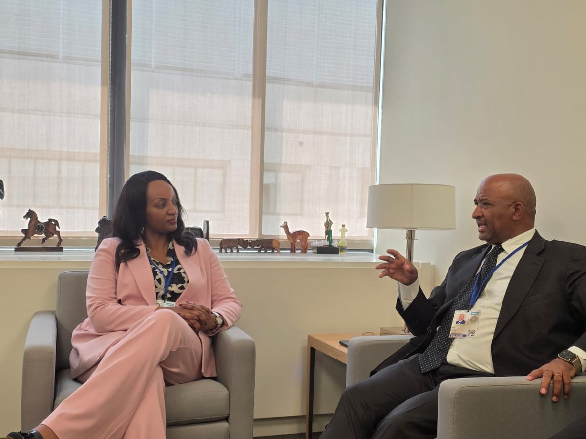 CentralBankRw's tweet image. On the sidelines of the IMF/WB Spring Meetings, Governor @SorayaMHlive held a bilateral meeting with Governor Phil Mnisi of the Central Bank of Eswatini to discuss how to build a capable workforce in the respective Central Banks and the financial sector at large in #Rwanda and