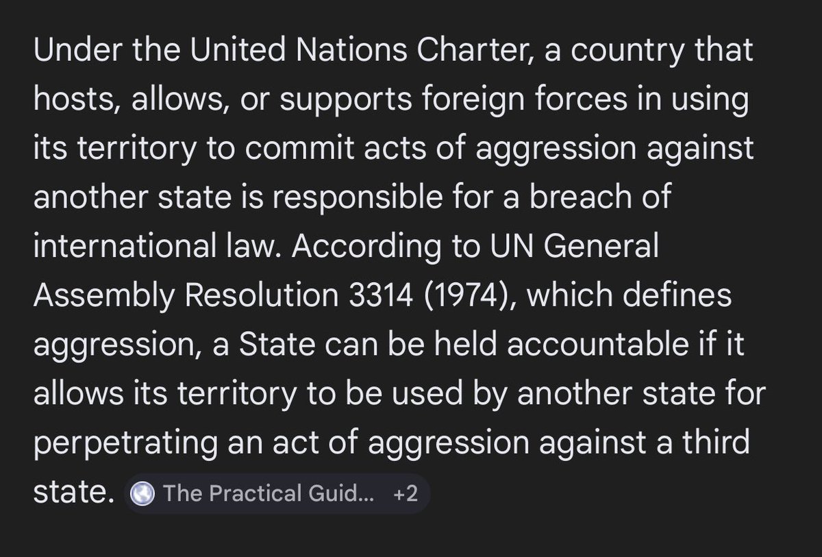Ninalmf's tweet photo. @24_70xu The UN Charter says Iran is entitled to claim damages from the Gulf countries. https://t.co/bg0mKEfWQR