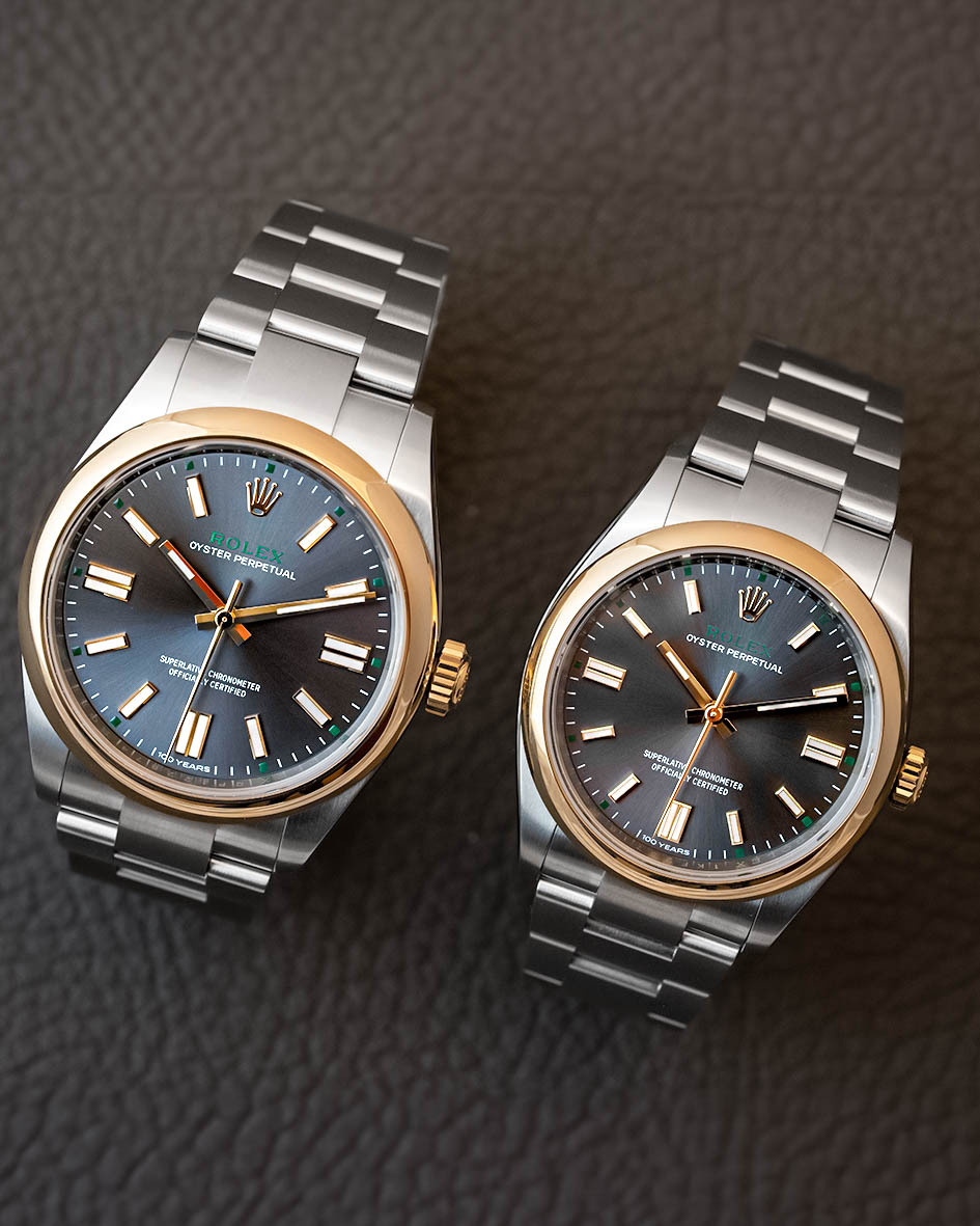 baldassarreted's tweet photo. Another look from Geneva, this time with Rolex’s 100 Years Oyster Perpetual in 41mm, featuring a two-tone execution and “100 Years” details across the dial and crown marking the Oyster case’s centennial. https://t.co/M0f9wwHelJ