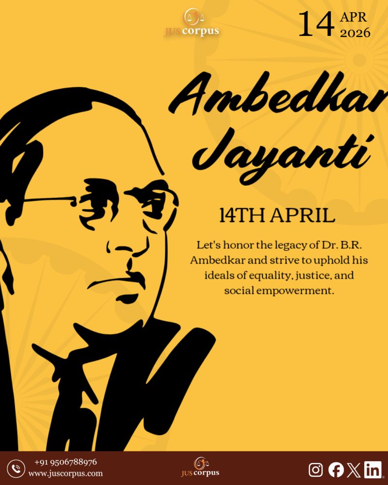 juscorpus's tweet image. Honouring Dr. B.R. Ambedkar on his birth anniversary. His vision of equality, justice &amp;amp; empowerment continues to inspire us. Let’s uphold constitutional values and build an inclusive, fair nation for all.

#ambedkarJayanti #socialempowerment