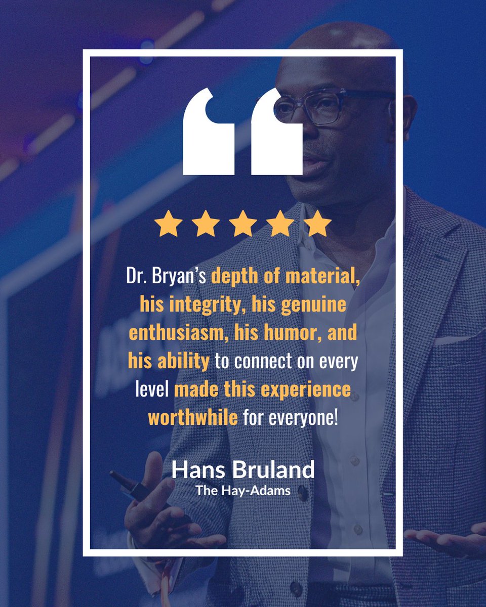 When a speaker brings depth and heart, the message lands. Bryan’s integrity, enthusiasm, humor, and connection make the experience worthwhile and unforgettable. This is more than information. 

It stays with people. 

Book him at DrBWilliams.com ✨ 

#KeynoteSpeaker