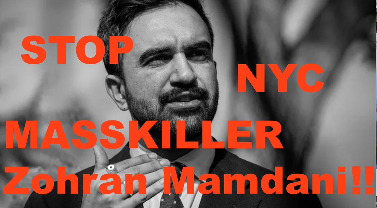 Marcel7733's tweet image. #saytheirnames The names of #NYC MASSKILLER Zohran Mamdani @NYCMayor &amp;amp; Kathy Hochul @GovKathyHochul who are responsible for the MASSACRE whcih take place daily in #NewYork !!