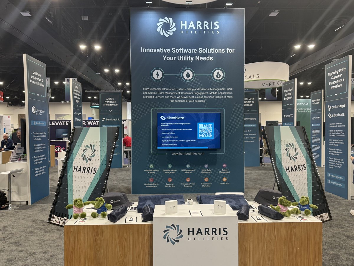 SilverBlazeSol's tweet photo. IUCX kicks off today! We are proud to be a part of the Harris team sponsoring IUCX this year, and celebrating 50 years of Innovate UtilityCX! Stop by Booth 811 to meet our team, talk all things utility customer experience, and even win a few prizes from our plinko boards. https://t.co/1BupuzzkcB