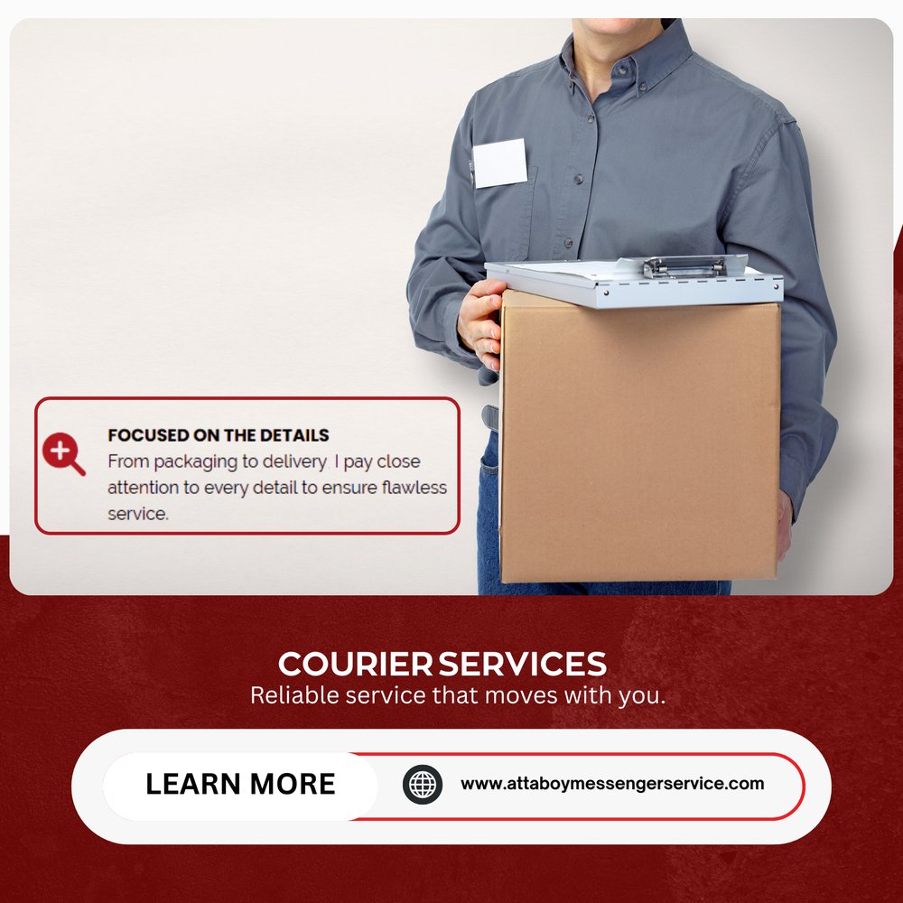attaboymsgrsvc's tweet image. I treat each delivery like it supports my own household. My courier services include contract courier and recurring corporate routes designed for consistent timing and direct updates. Request a custom delivery plan today.
#CourierServices
attaboymessengerservice.com/about