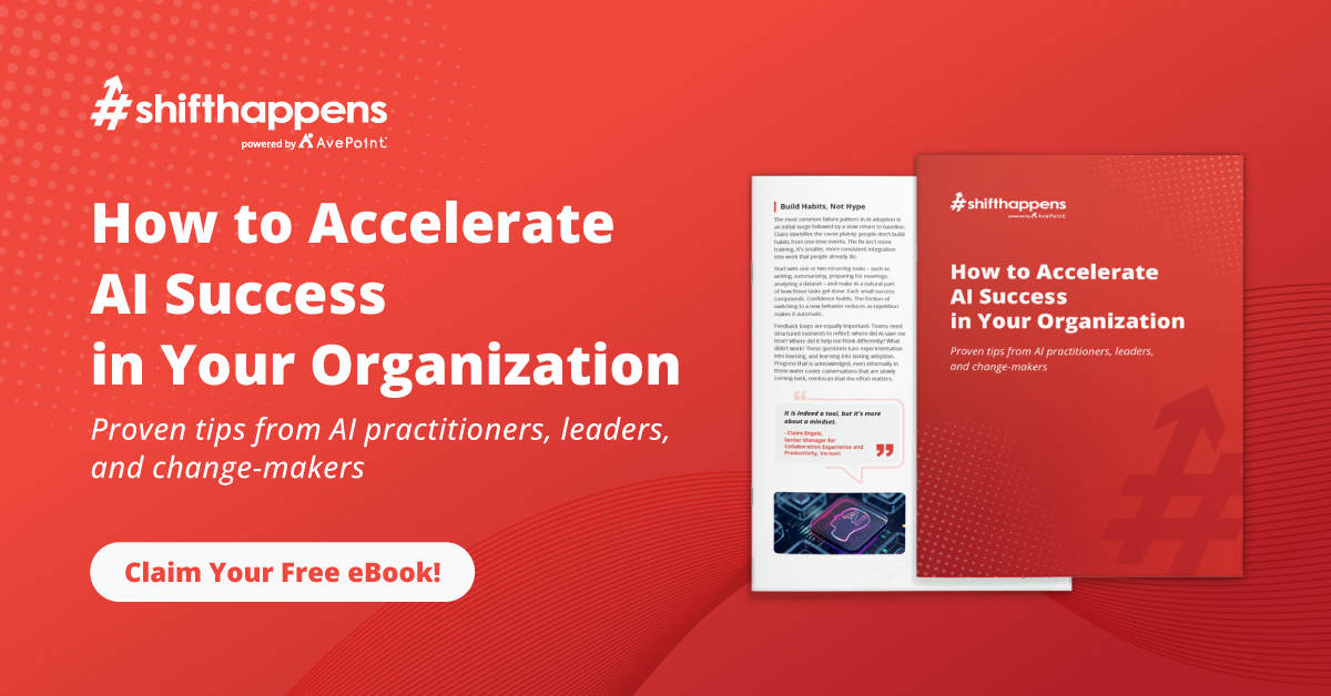 AvePoint's tweet image. Most organizations are stuck in AI pilots. So what’s missing?
The answer: clean data, strong governance, and a strategy that actually scales.

This guide breaks it all down 👇
avpt.co/4cD0sje

#AIAdoption #Innovation #TechLeadership