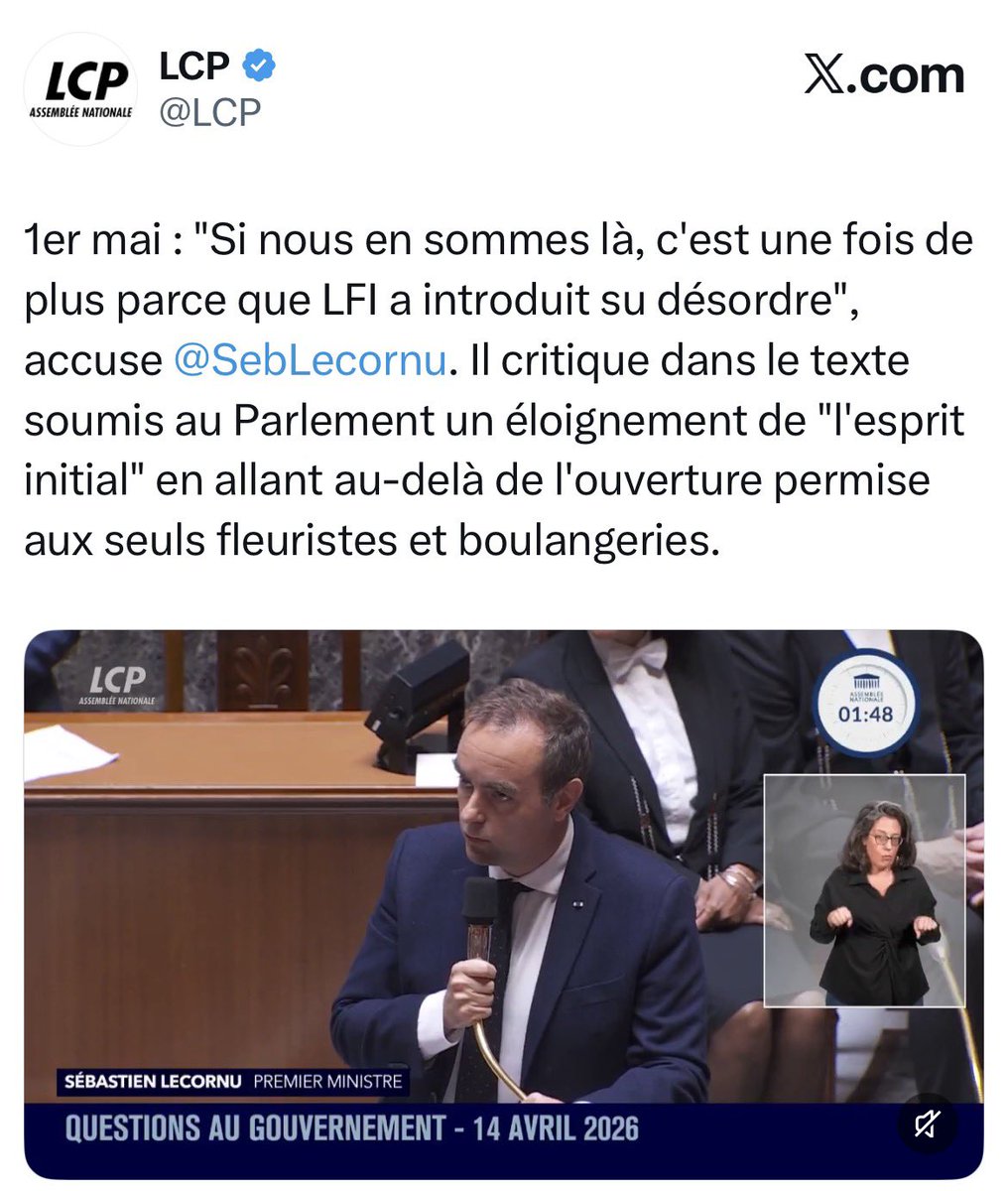 Si nous en sommes là, c’est parce que sa bande de tocards a essayé de passer en force pour voler le 1er mai aux travailleurs