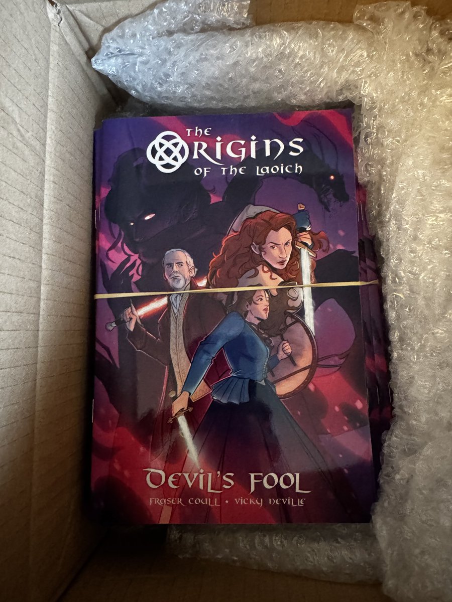 originsoflaoich's tweet photo. Our printed run of “Origins of the Laoich - Devil’s Fool” has arrived! 🧝🏼‍♀️🏴󠁧󠁢󠁳󠁣󠁴󠁿⚔️

We have 15 copies that haven’t been accounted for yet, so if you’d like your very own Scottish fairytale adventure, order your copy at https://t.co/JMjuzVv2c5 https://t.co/UHCImUCsOl