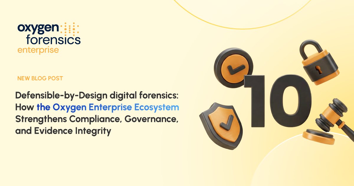oxygenforensic's tweet image. The Oxygen Enterprise Ecosystem helps you maintain compliance, strengthen governance, and protect evidence integrity—without slowing investigations ⚡

bit.ly/425WrO6

#DigitalForensics #Compliance #EvidenceIntegritySelect 64 more words to run Humanizer.